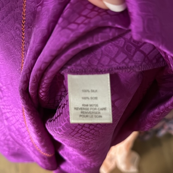 Rebecca Taylor Silk Purple Dress 0 - Picture 4 of 5